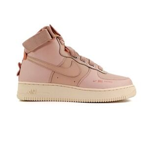 Pink Nike Air Force 1 utility particle beige womens high top sneakers